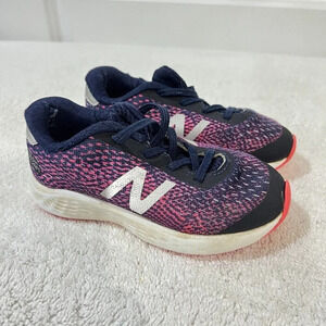 New Balance Girls Fresh Foam Pink Blue Baby Sneaker Athletic Shoes Size US 9